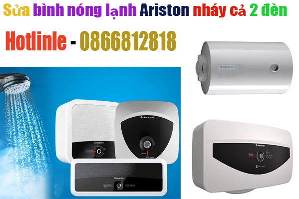 bình nóng lạnh Ariston sáng cả 2 đèn cần sửa chữa