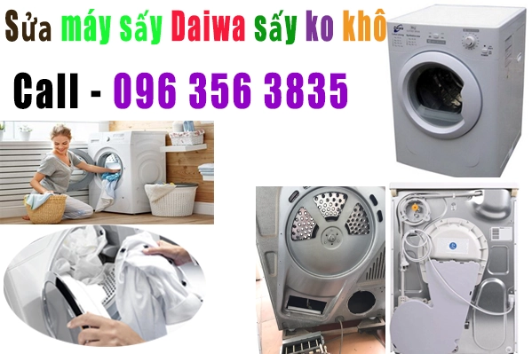 sửa máy sấy quần áo Daiwa sấy không khô