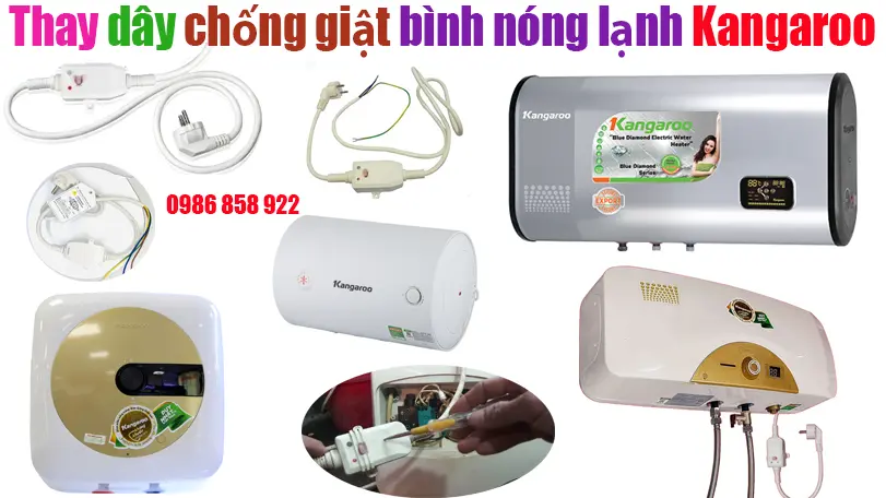 Thay dây chống giật bình nóng lạnh kangaroo