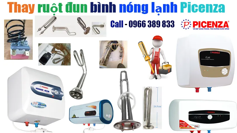 thay ruột đun bình nóng lạnh Picenza tại hà nội