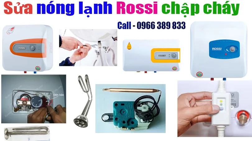 sửa bình nóng lạnh rossi bị chập cháy tại hà nội