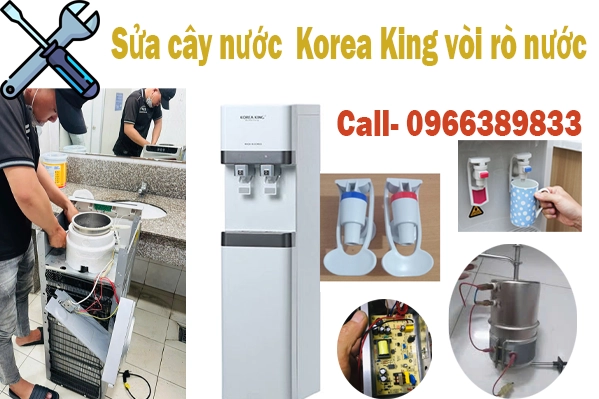 sửa cây nước nóng lạnh korea king vòi bị rò nước chảy nước