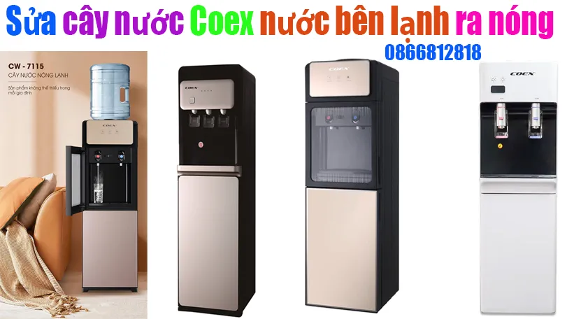sửa cây nước nóng lạnh Coeex nước bên lạnh ra nóng