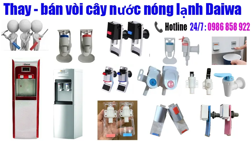 sửa thay linh kiện cây nước Daiwa chính hãng