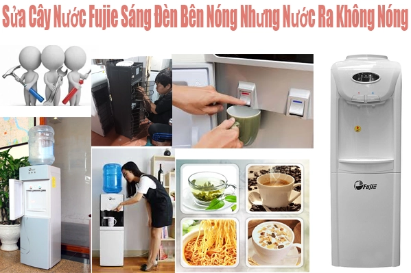 sửa cây nước nóng lạnh Fujie có sáng đèn bên nóng, nước ra ko nóng