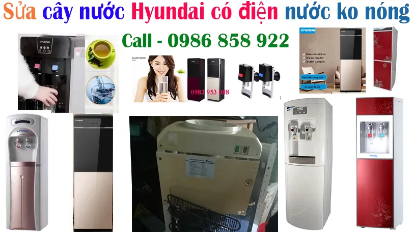 sửa cây nước hyundai có điện nước ko nóng
