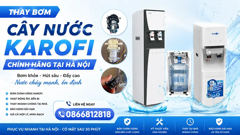 sửa c&acirc;y nước Karofi hỏng bơm, chết bơm