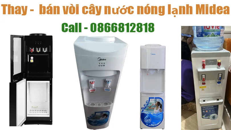 Thay vòi cây nước Midea tại hà nội