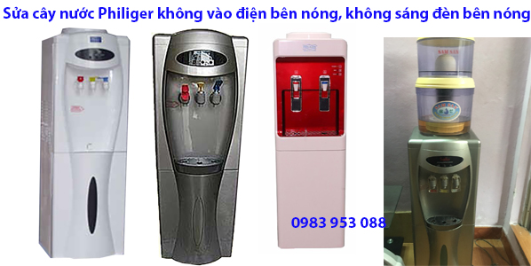 cố cây nước Philiger không vào điện bên nóng, không sáng đèn bên nóng