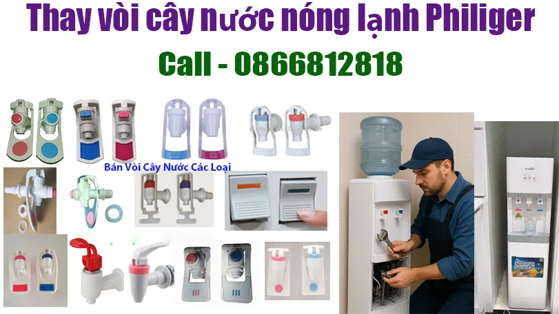 thay vòi cây nước nóng lạnh Philiger tại hà nội