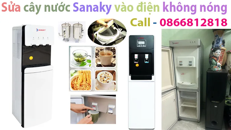 sửa cây nước Sanaky không nóng không lạnh tại hà nội