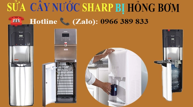 thay bom cho cay lọc nuoc sharp chinh hang