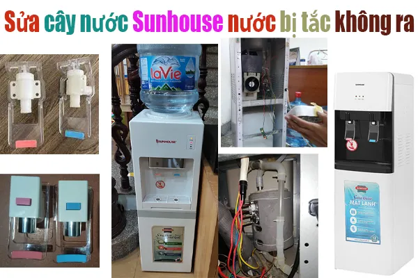 sửa cây nước Sunhouse bị tắc, ko ra nước tại hà nội