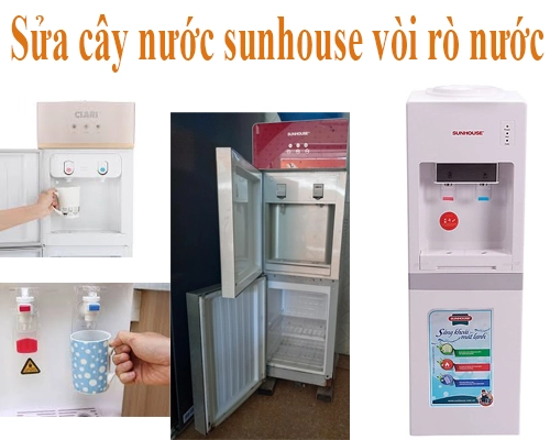 sua cay nuoc nong lanh sunhouse voi bi ro nuoc