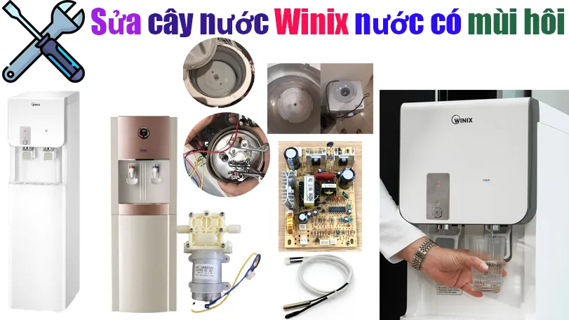 sửa cây nước  winix có nước có mùi hôi