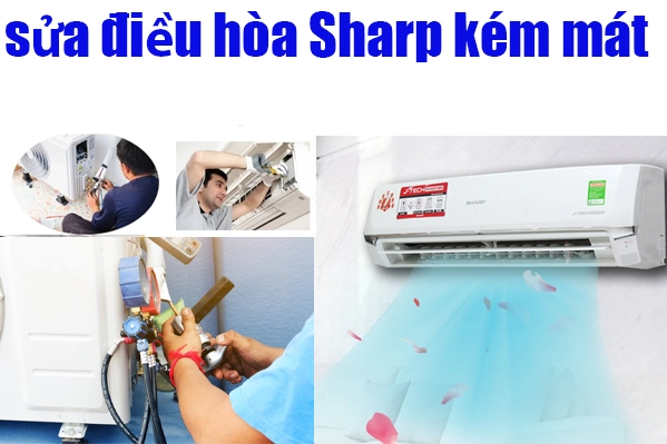 sửa điều hòa Sharp mát kém tại hà nội