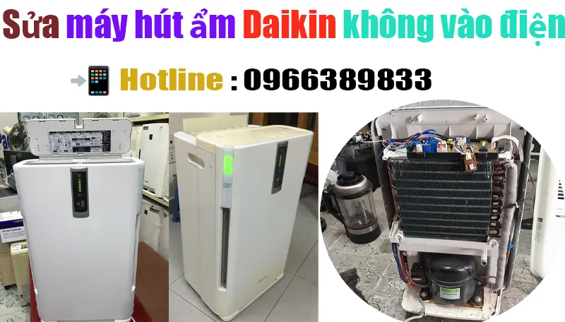 sửa máy hút ẩm Daikin không vào điện tại hà nội