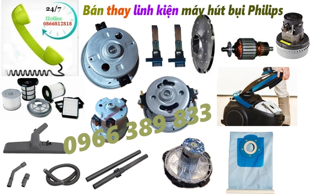 thay motor may hut bui philips chinh hang