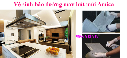 vệ sinh máy hút mùi amica