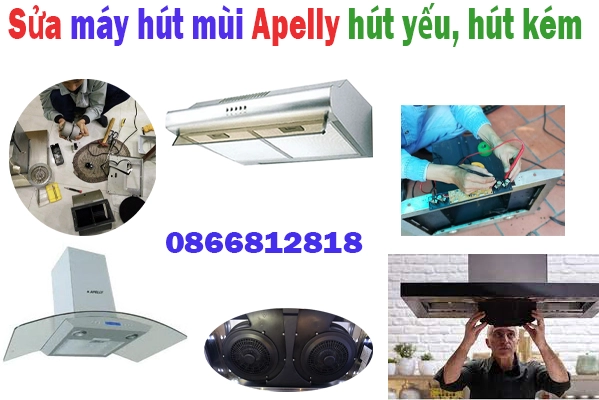 sửa máy hút mùi Apelly hút yếu hút kém