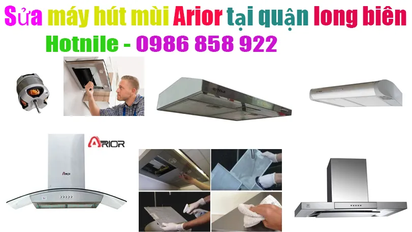sửa máy hút mùi arior tại long biên