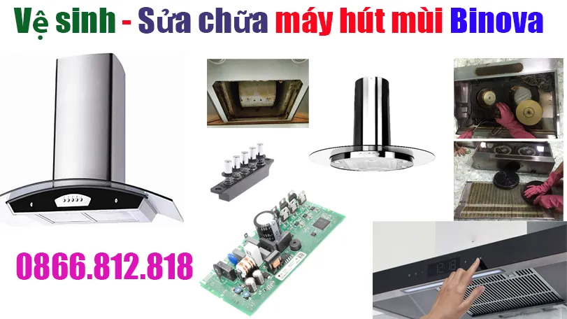 Vệ sinh máy hút mùi bếp Binova tại hà nội