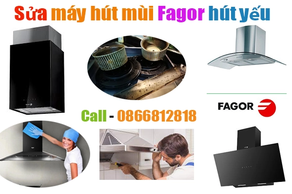 sửa máy hút mùi Fagor hút yếu tại hà nội