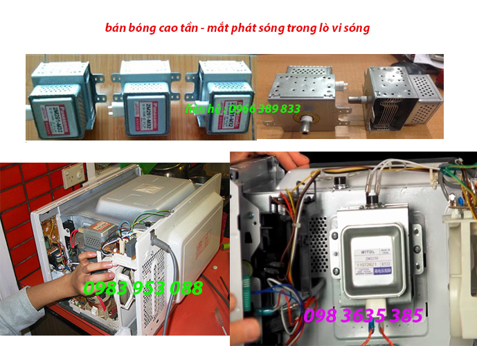bán bóng cao tần, mắt phát sóng trong lò vi sóng