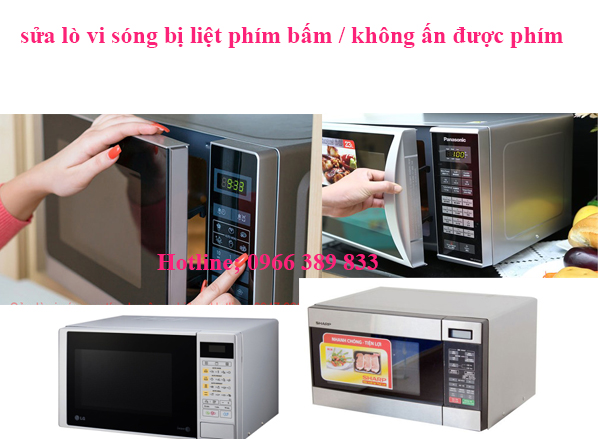 sửa lò vi sóng bị liệt phím bấm