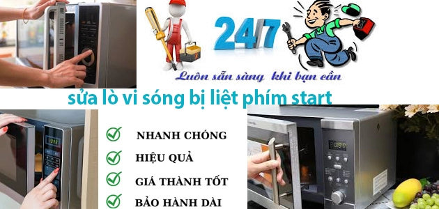 sửa lò vi sóng hỏng liệt nút ấn Start