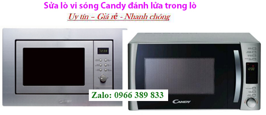 sửa lò vi sóng candy đánh lửa trong lò