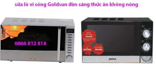 sua lò vi song Goldsun den sang khong nong