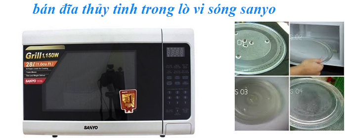 bán đĩa thủy tinh trong lò vi sóng Sanyo