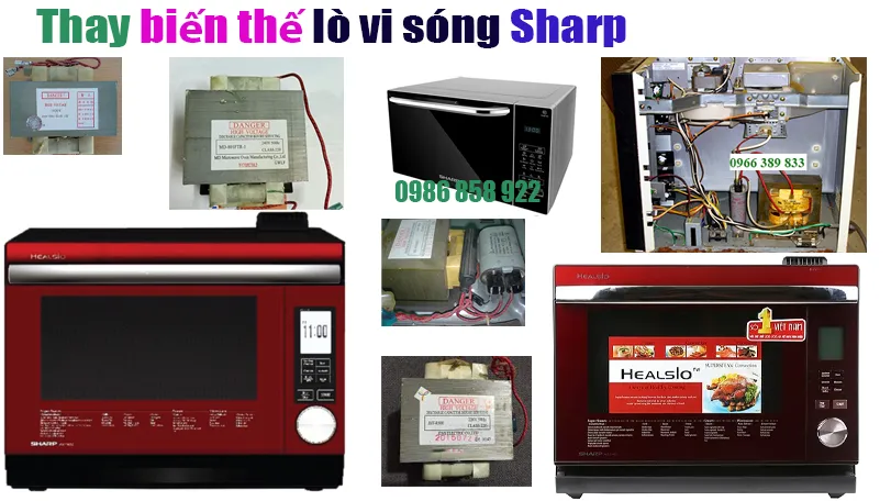Thay biến thế lò vi sóng Sharp chính hãng