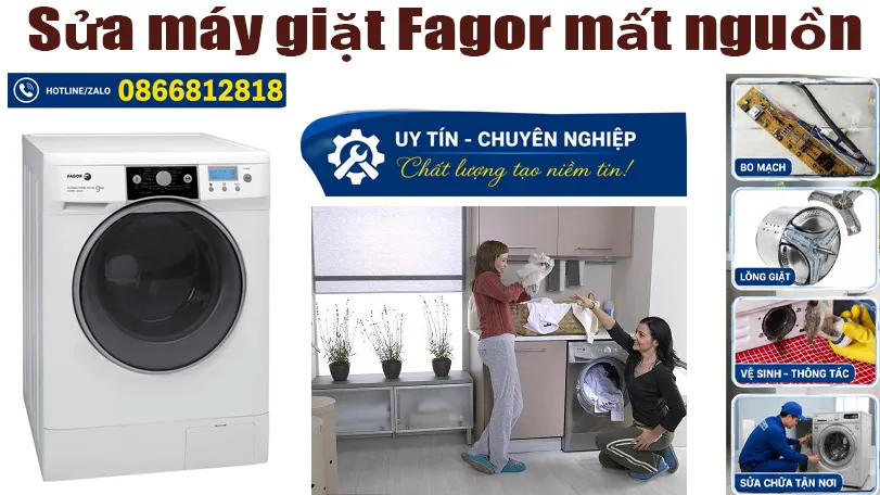 Sửa máy giặt Fagor không vào điện / mất nguồn tại Hà Nội