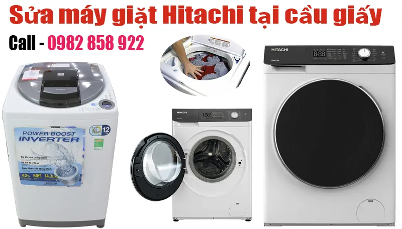 sửa máy giặt hitachi tại khu vực cầu giấy