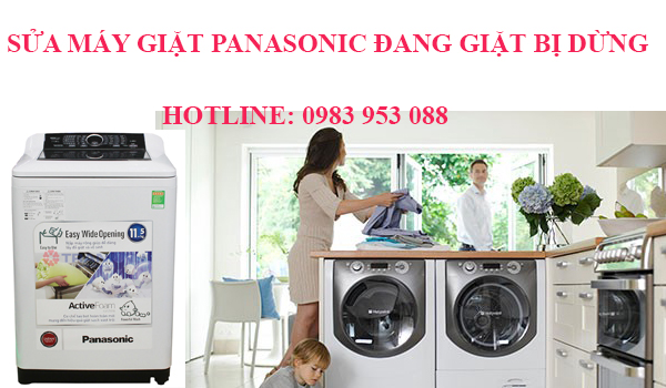 sua may giat panasonic dang giat thi dung