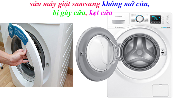 sua may giat samsung khong mo cua ket cua gay canh cua