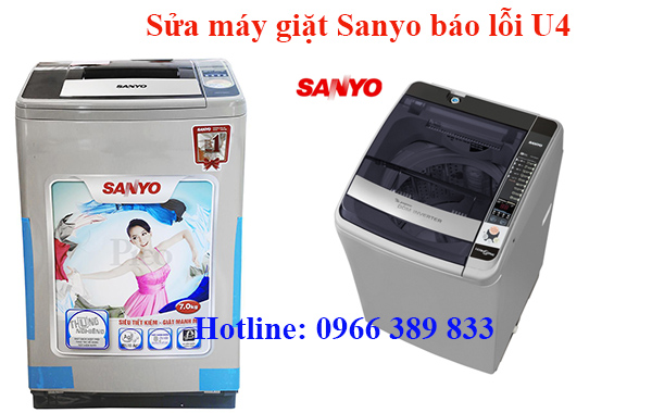sửa máy giặt Sanyo báo lỗi u4