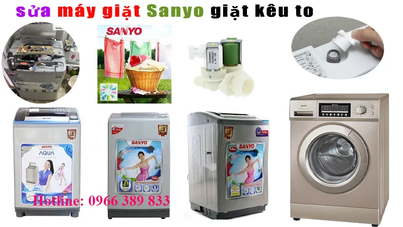 sửa máy giặt Sanyo giặt kêu to tại hà nội