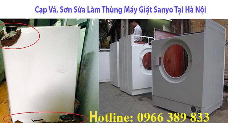 cap va son sua lam thung may giat sanyo