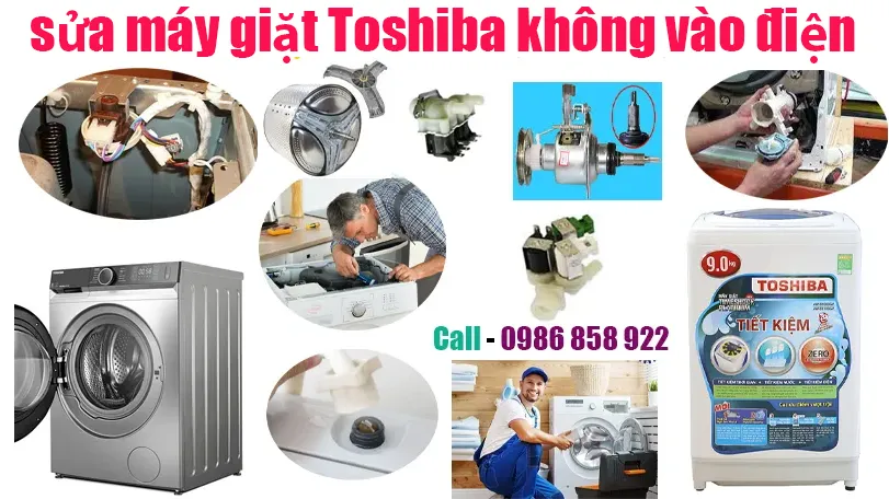 sửa máy giặt Toshiba đèn ko sáng điện không vào