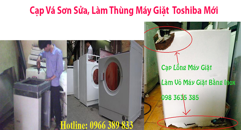 cap va son sua lam long may giat  toshiba moi