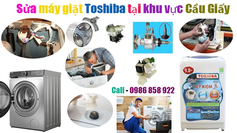 sửa máy giặt Toshiba tại khu vực cầu giấy