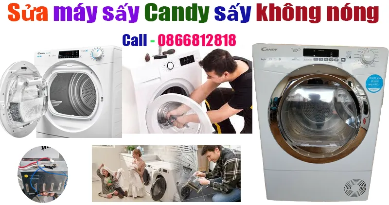 sửa máy sấy quần áo Candy sấy không thấy nóng tại hà nội