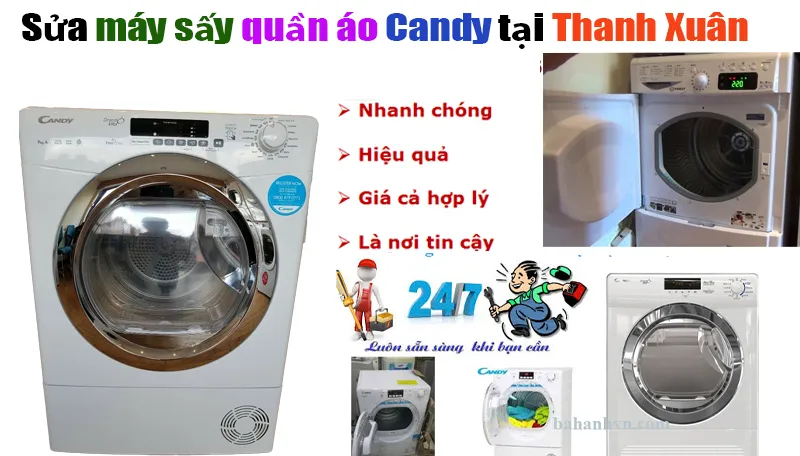 sửa máy sấy quần áo Candy tại hà nội