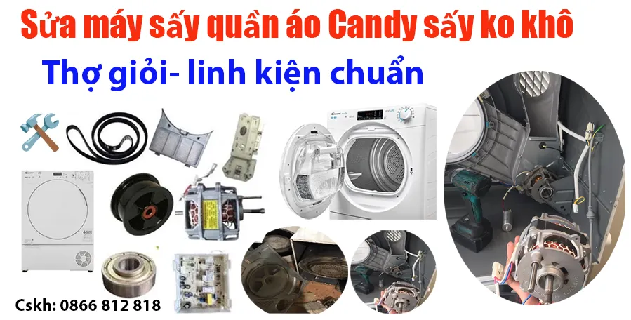 sửa máy sấy candy sấy không khô tại hà nội