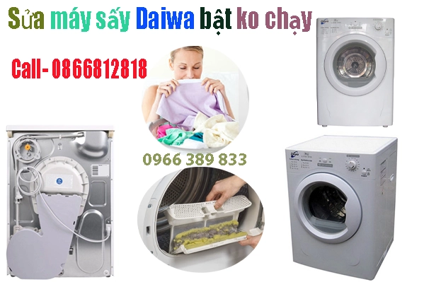 sửa máy sấy quần áo Daiwa bật ko chạy tại hà nội