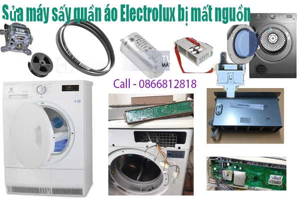 sửa máy sấy quần áo Electrolux bị mất nguồn tại hà nội