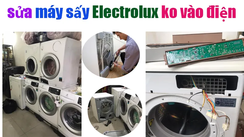 sửa máy sấy quần áo Electrolux không vào điện tại hà nội